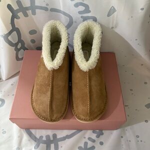 Miu Miu Shearling Suede Boots